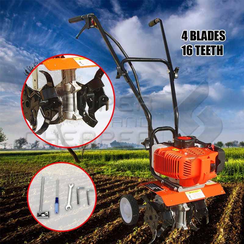 TmaxPro Garden Tool 78CC Cultivator Tiller Petrol Rotary Hoe Garden 4