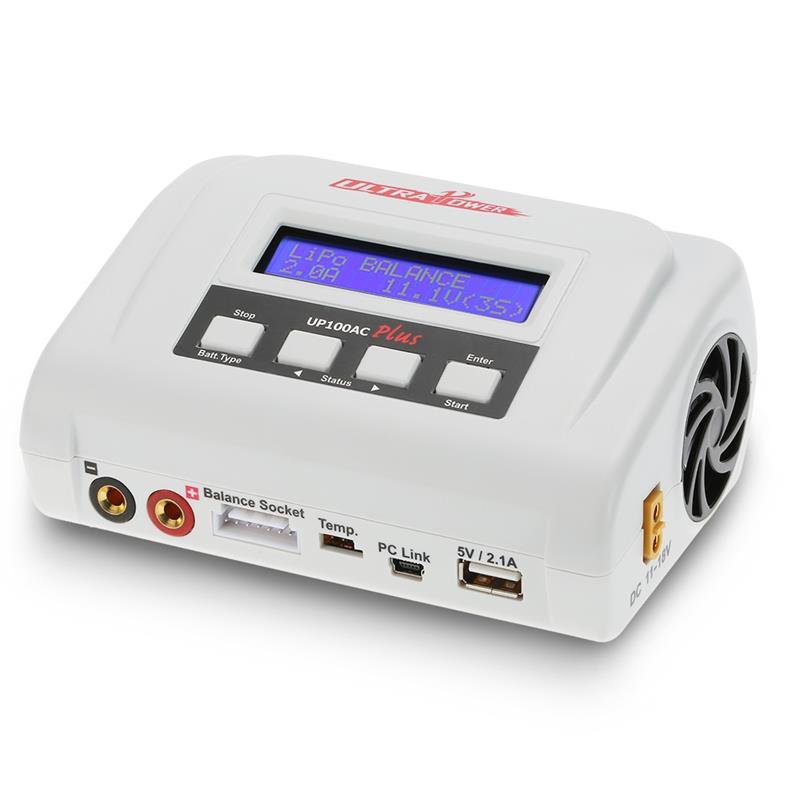 Ultra Power UP100AC Plus Charger 100W, 1x6S Lipo, internal power supply