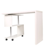 Home Office Table Computer Desk Corner Study Workstation Bookcase Swivel L-shape