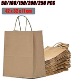 Kraft Paper Bags Gift Shopping Bulk Carry Craft Brown Retail Bag with Handle