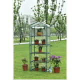 5 TIERS Flower Greenhouse Garden Shed Complete with Frame and Pvc cover Green House 