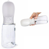 550ML Dog Cat Water Bottle Drinking Cup Feeder Portable Pet Travel Bottle White