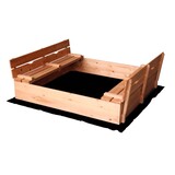 Kids Sandpit Wooden Play Large Square Outdoor Sand Pit Sand Box Square