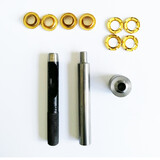 Leather Double Caps Rivets Tubular Metal Studs Fixing DIY Tool Kit Craft 8mm