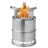 Potable Camping Cooking Stove Fire Pit Burner Stainless Steel Wood Burning