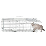 Galvanized Steel Possum Feral Cage Trap Cat Rabbit Bird Animal Dog Hare Fox Live Catch [size: L]