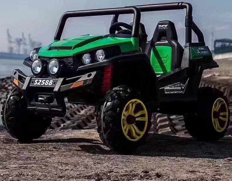 Golf Cart Style Electric Kids Ride On Car 24V Battery 2 Seats 2.4G Remote Green eBay