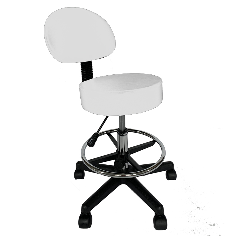 Salon Chair Bar Swivel Stool Office Roller Wheels Portable Height Adjust Leather - Picture 9 of 11