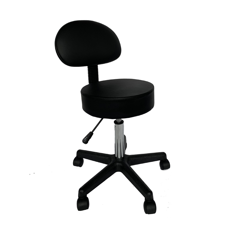 Salon Chair Bar Swivel Stool Office Roller Wheels Portable Height Adjust Leather - Picture 10 of 11