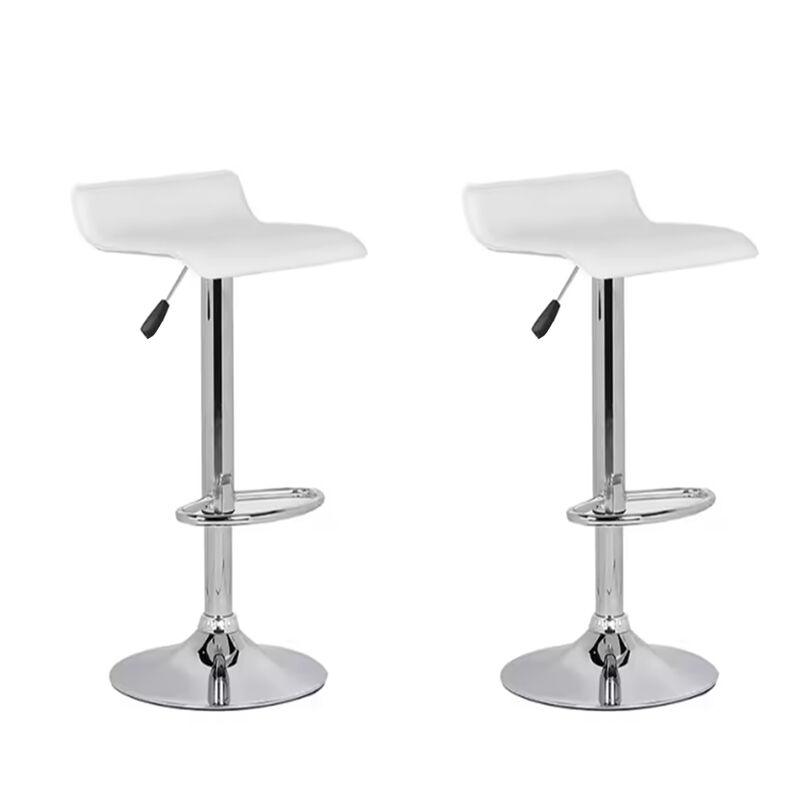 Ergoliving 2 X Pu Leather Bar Stools Kitchen Chairs Gas Lift Black White - Picture 89 of 96