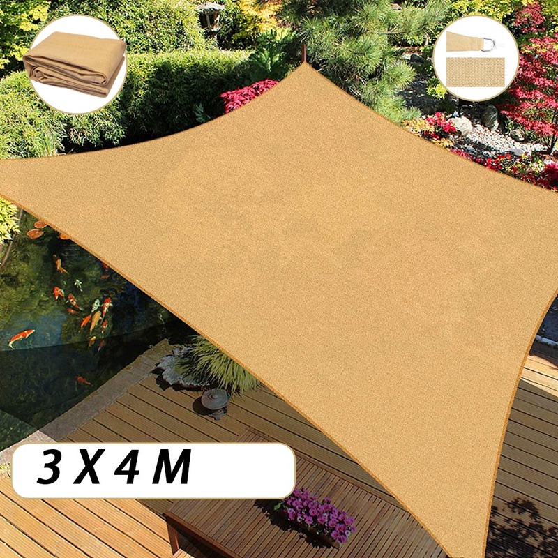 Sun Shade Sail ShadeCloth Outdoor Awning Sun Canopy Triangle Square Rectangle - Picture 91 of 280