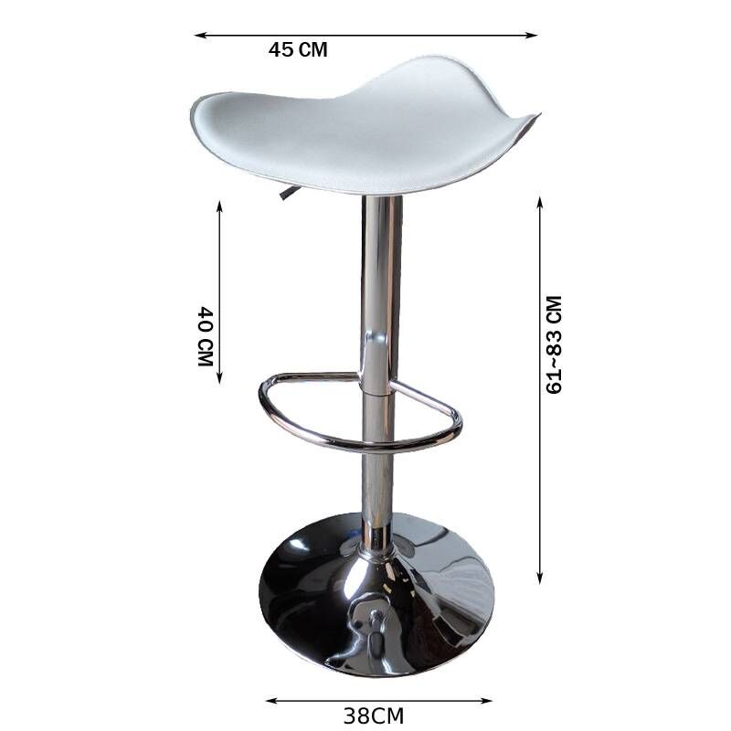Ergoliving 2 X Pu Leather Bar Stools Kitchen Chairs Gas Lift Black White - Picture 32 of 96