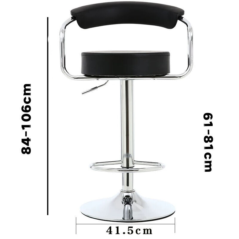 Ergoliving 2 X Pu Leather Bar Stools Kitchen Chairs Gas Lift Black White - Picture 54 of 96