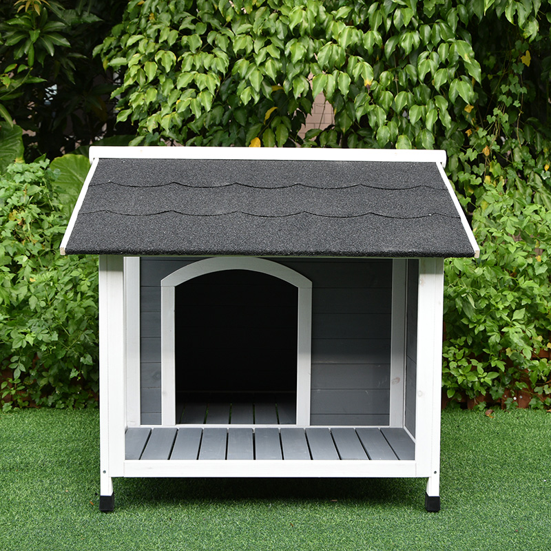 Pawhub Wooden Pet Dog Kennel Timber Awning House Cabin Wood Log Box