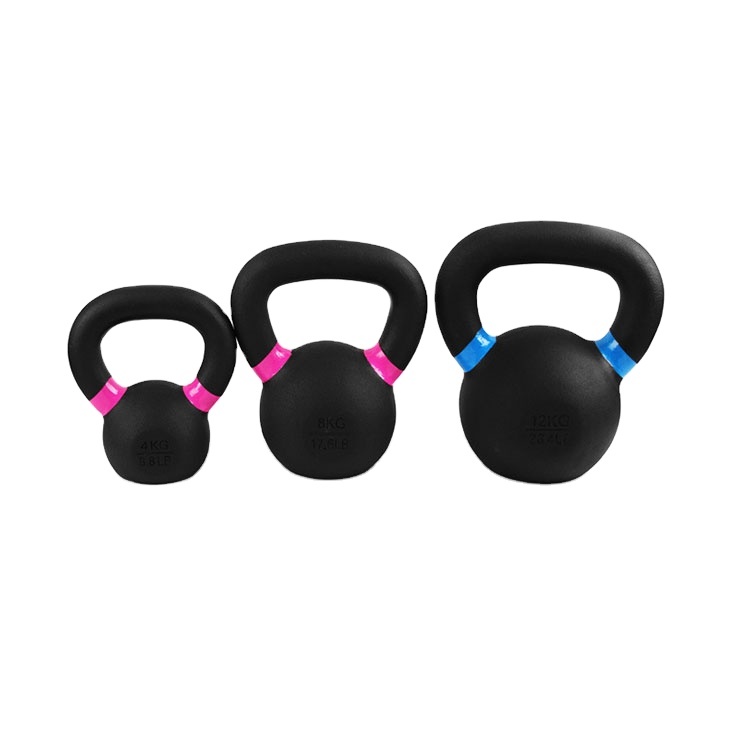 Cast Iron Kettlebell Powder Coating Cross Weight Lifting Dumbbell Gym 4kg-12kg - Picture 9 of 25