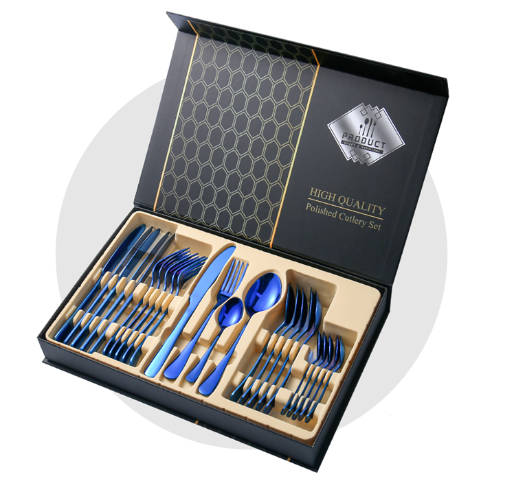 Cutlery Set 24pc Tableware Steak Knife Stainless Steel Dinner Gift Box - Picture 15 of 40
