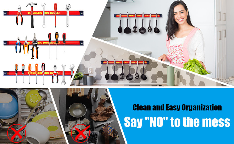 5 x Magnetic Tool Holder Bar Organizer Storage Rack Wrench Space-saving - Picture 16 of 40