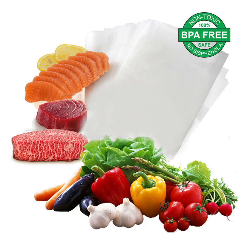 100Pcs 200Pcs Vacuum Food Sealer Bags Saver Heat Seal Precut Food Storage Bags