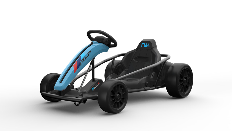 24V Drift Kart Kids Pedal Go Kart Ride On Car Toys Racing Bike Adjustable Seat Blue