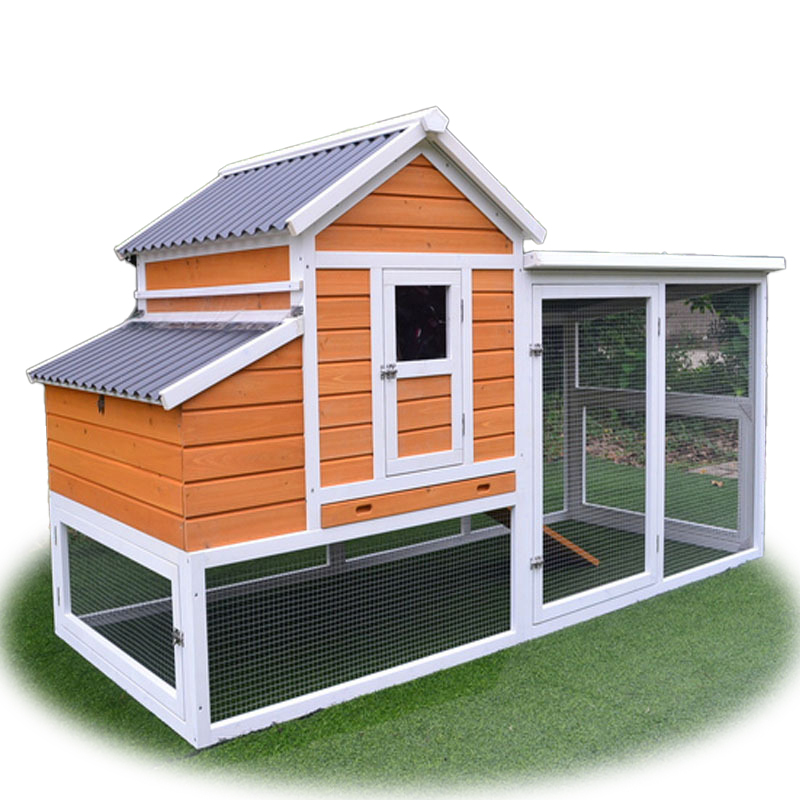 PawHub Large 2.2 Meters Wooden Chicken Coop Rabbit Hutch Guinea Pig Ferret Cage 