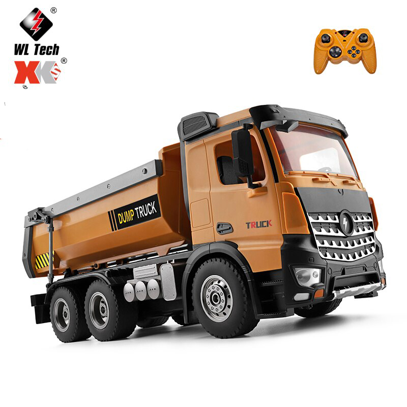 Wltoys 14600 2.4Ghz 1/14 RC Dump Truck RC Construction Toy with LED Lights and Sound