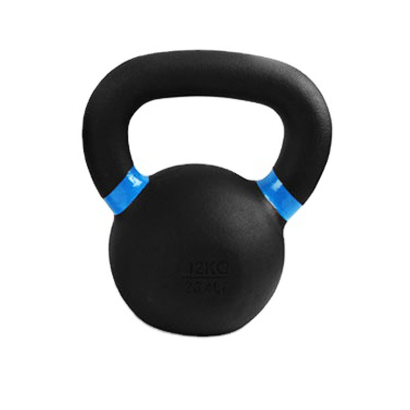 1 x 12Kg Cast Iron Kettlebell Powder Coating Cross Weight Lifting Dumbbell Gym