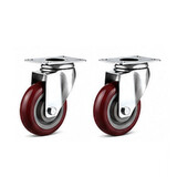 2 PCS 3" Heavy Duty Plate Swivel Castor Caster Wheel