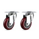 2 PCS 4" Heavy Duty Plate Swivel Castor Caster Wheel