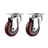 2 PCS 5" Heavy Duty Plate Swivel Castor Caster Wheel
