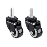 2 PCS 1.5" Inch M8 x 25 Threaded Stem Castor Wheel No Brake Heavy Duty