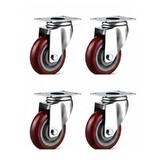 4 PCS 4" Heavy Duty Plate Swivel Castor Caster Wheel