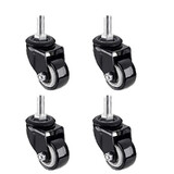 4 PCS 3" Inch M10 x 25 Threaded Stem Castor Wheel No Brake Heavy Duty