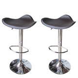 2 X New Fiesta Leather Bar Stools Kitchen Chair Gas Lift Swivel Bar Stool Fiesta Brown