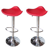 2 X New Fiesta Leather Bar Stools Kitchen Chair Gas Lift Swivel Bar Stool Fiesta Red