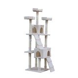 Cat Tree Scratching Post Gym Condo Furniture Scratcher Poles 170Cm Beige