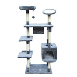 Cat Tree Scratching Post Gym Condo Furniture Scratcher Poles 155Cm Grey