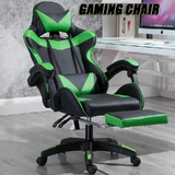 Deluxe Gaming Chair Office Computer Racing Pu Leather Chair Green