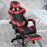 Deluxe Gaming Chair Office Computer Racing Pu Leather Chair Red