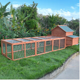PawHub Extra Large Wooden Chicken Coop Rabbit Hutch Hatch Box With or Without Run