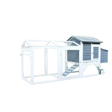 PawHub Large Wooden Chicken Coop Rabbit Hutch Hatch Box w/ Wheels Run