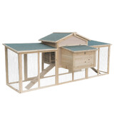 PawHub Wooden Chicken Coop Rabbit Hutch Cage With Nesting Box