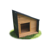 Wooden Pet Dog Kennel Timber Cabin Small Animal House Wood Log Box