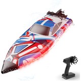 Volantex RC 2.4Ghz Rc Boat Brushless 35+ MPH Remote Control Boat Red