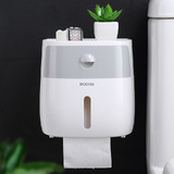 Bothroom Organizer Toilet Paper Holder Wall Mounted Tissue Box Storage