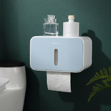 Bothroom Storage Tissue Box Toilet Paper Roll Holder Organizer Blue