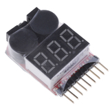RC Lipo Battery Checker Tester Low Voltage Alarm 1S-8S Buzzer LED Indicator