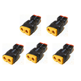 5 x XT60 Female to Dean Female T Plug Adapter RC Battery Connector