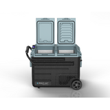 Freeze-Way 55L Car Portable Fridge Freezer Trolley Wheel Cooler Camping Caravan