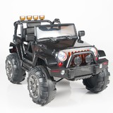 Jeep Style Electric Kids Ride On Car 12V Battery 2.4G Remote Black