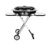 Portable Propane gas BBQ Grill 2 Burner Tables Camping LPG With wheels